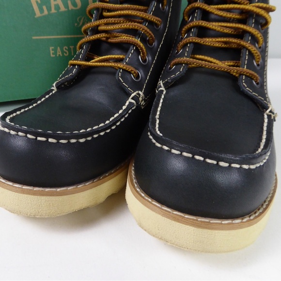 Eastland Lumber Up Navy Leather Boots Moc Toe Fully Lined NIB New - Picture 10 of 10